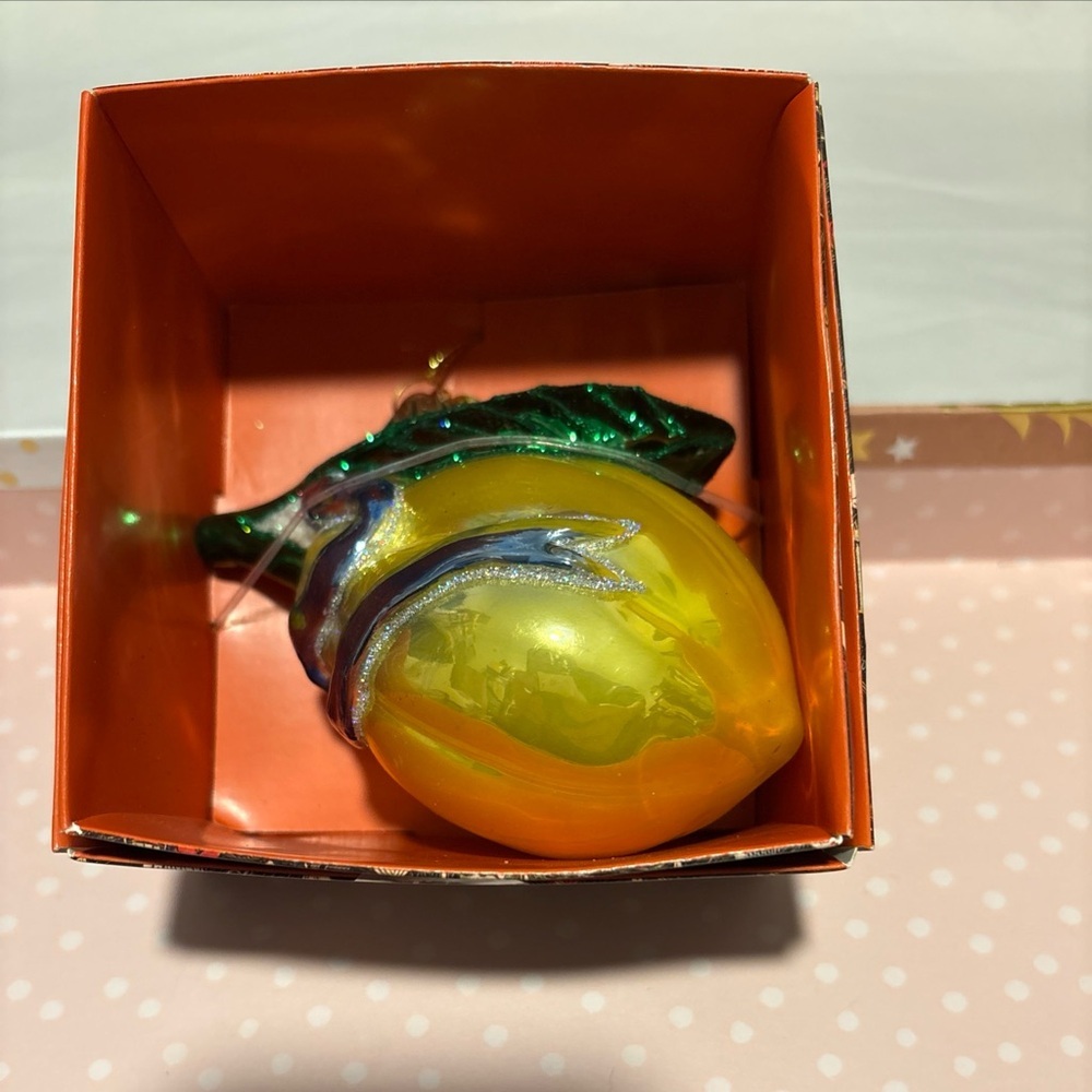 NEW John Derian for Target Glass Lemon Christmas Tree Ornament 2025 Holiday NIB